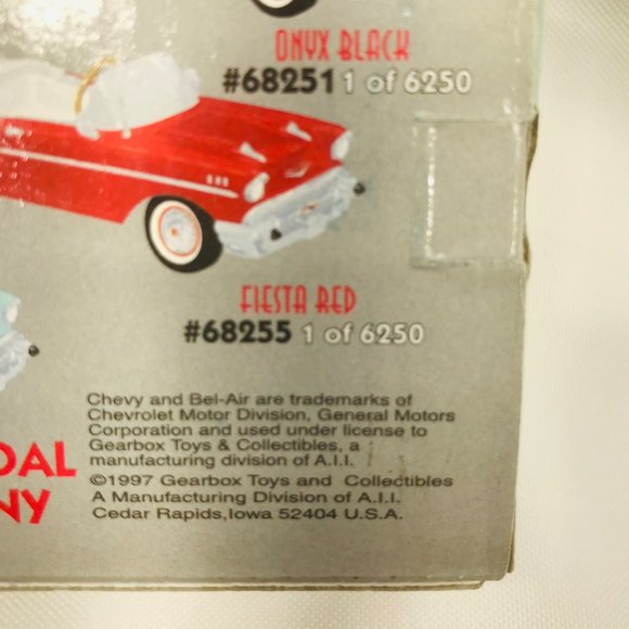 Gearbox 1997 Vintage 1957 Chevy Bel Air Convertible Serial #05361 Pedal Car New - Picture 7 of 10